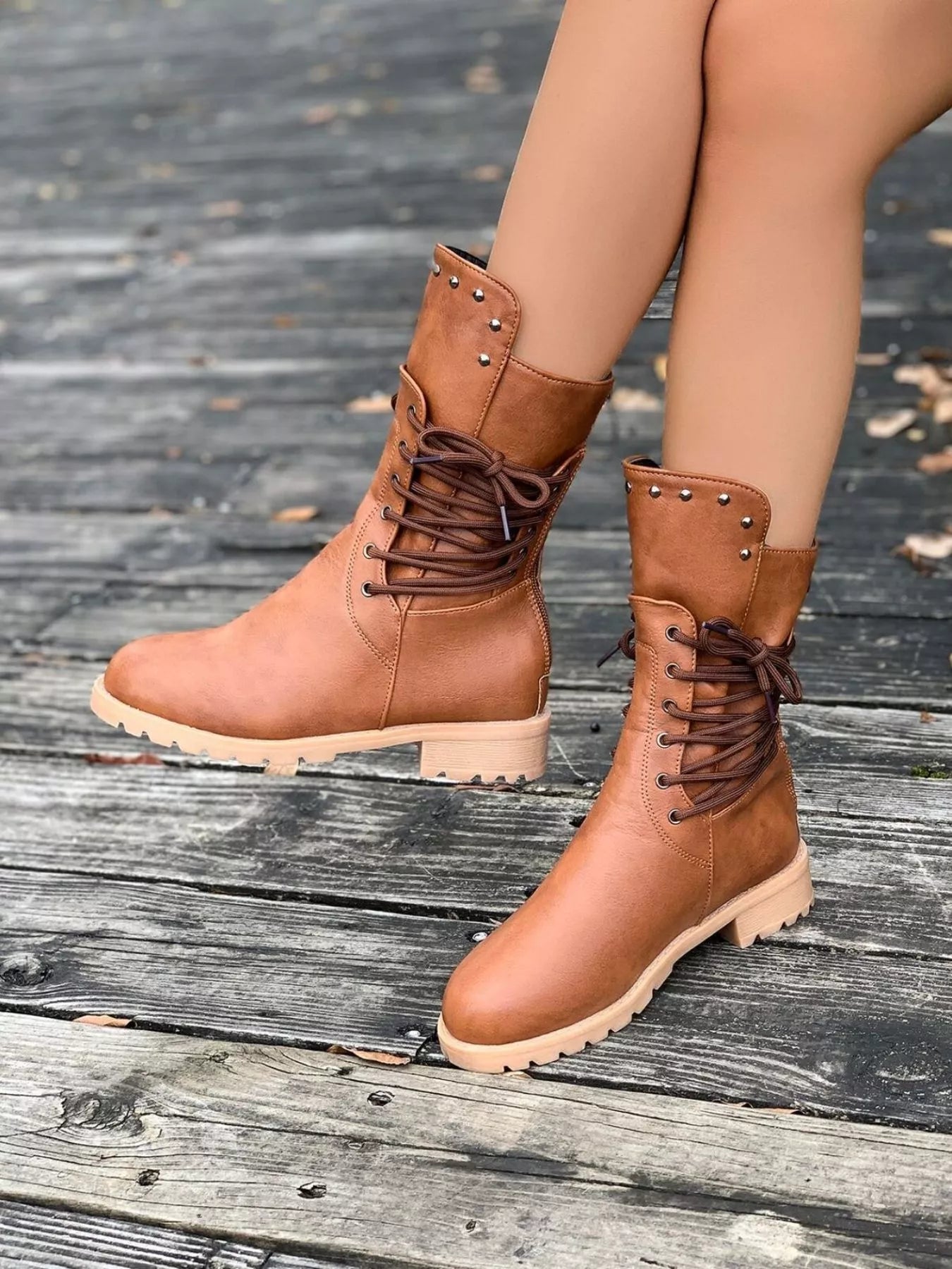 Dama Washington Saskia women's lace-up mid-calf boots - view 2
