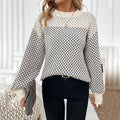 Dama Washington Iona women's patterned crew neck sweater - front view