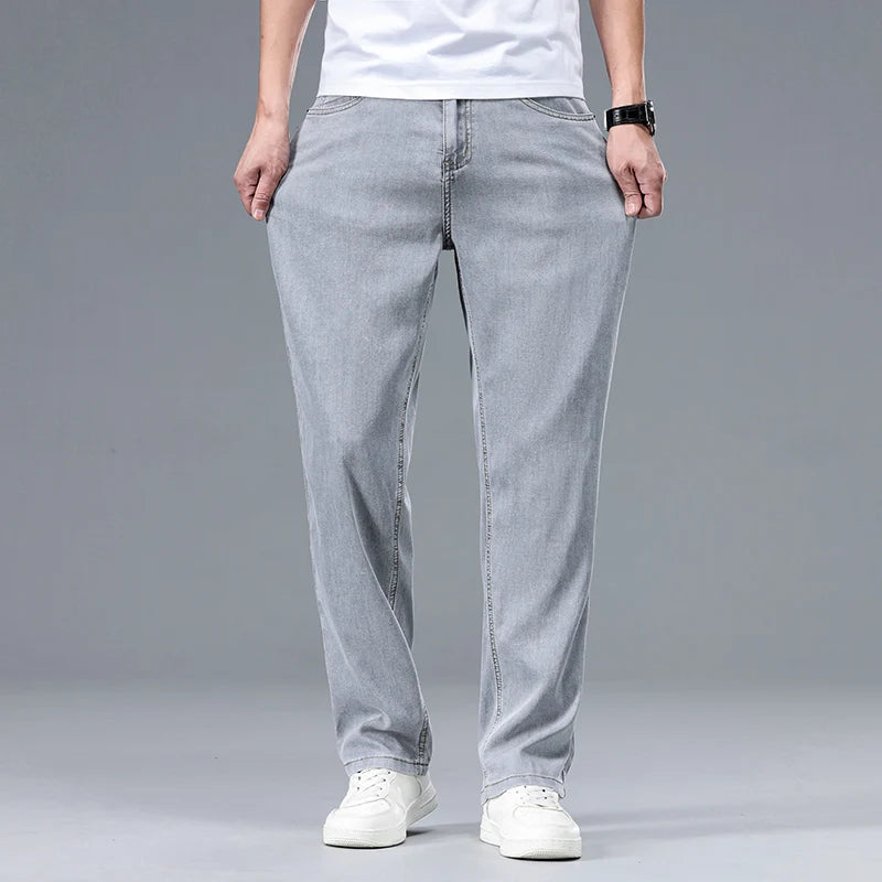 Cole | Men's Relaxed Straight Leg Jeans Gray Wash