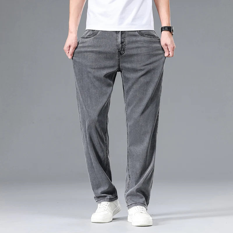 Cole | Men's Relaxed Straight Leg Jeans Gray Wash