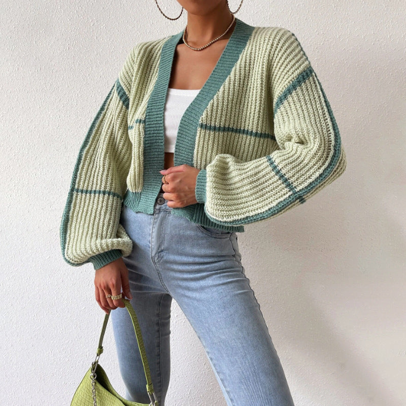 Dama Washington Aurora women's cropped cardigan - front view