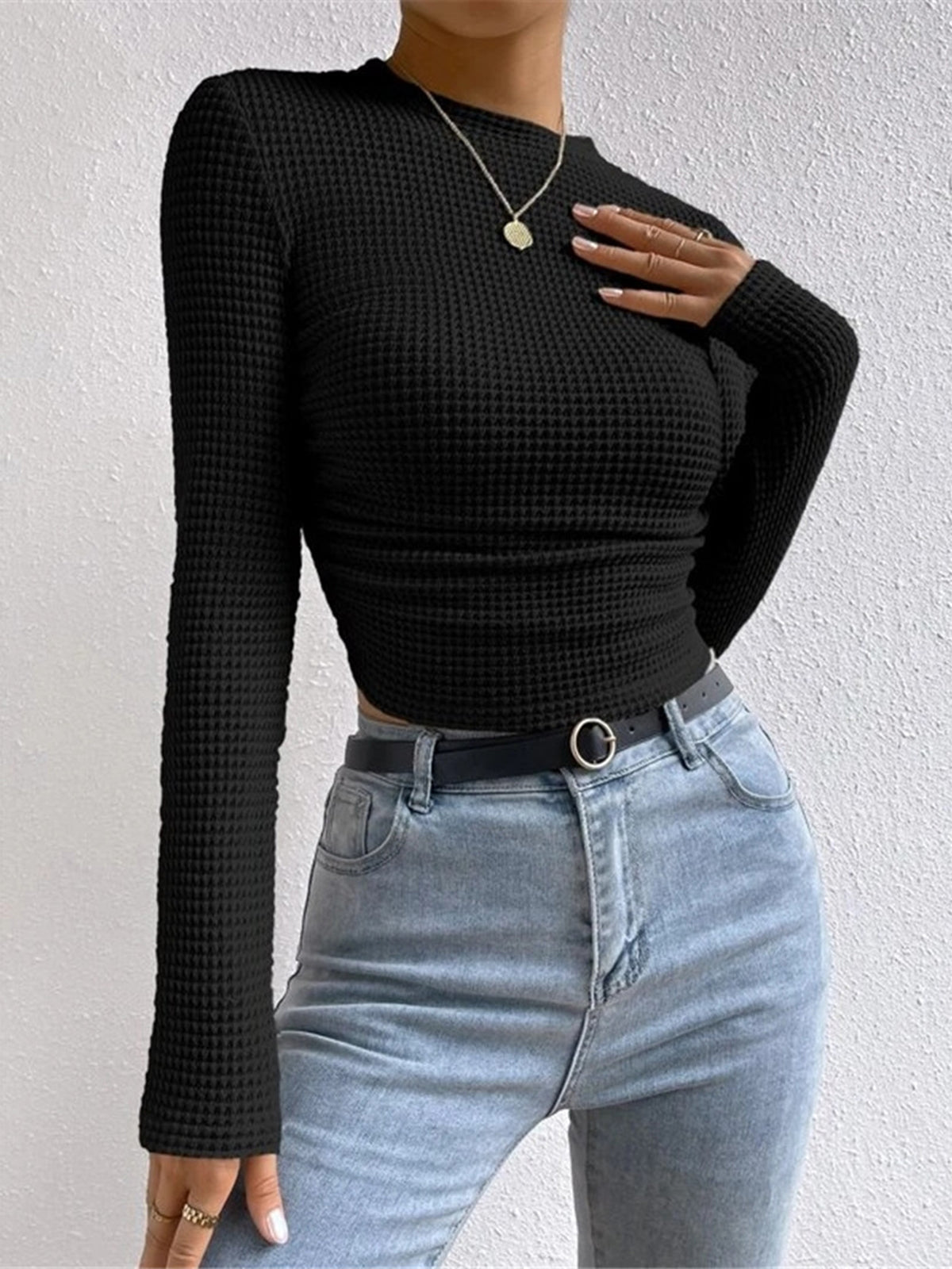 Dama Washington Bettina women's fitted long sleeve top - view 7
