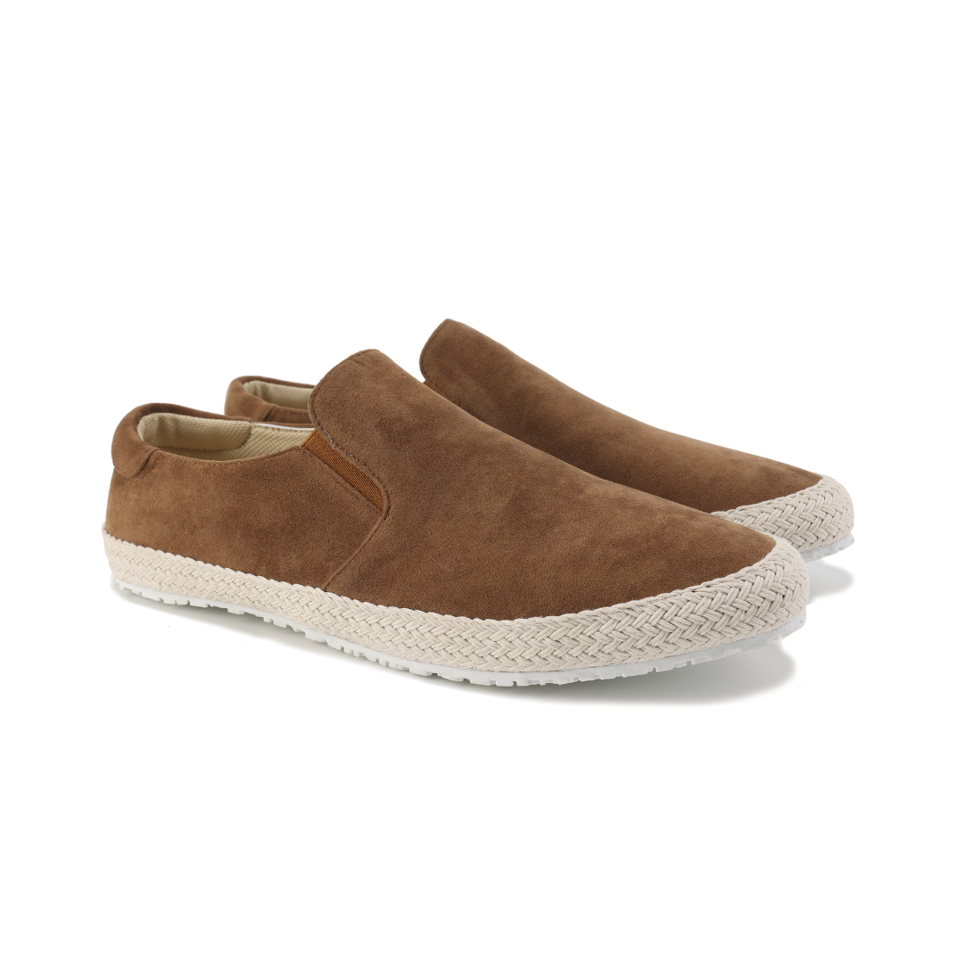 Corey | Men's Casual Slip On Loafer Cream Espadrille