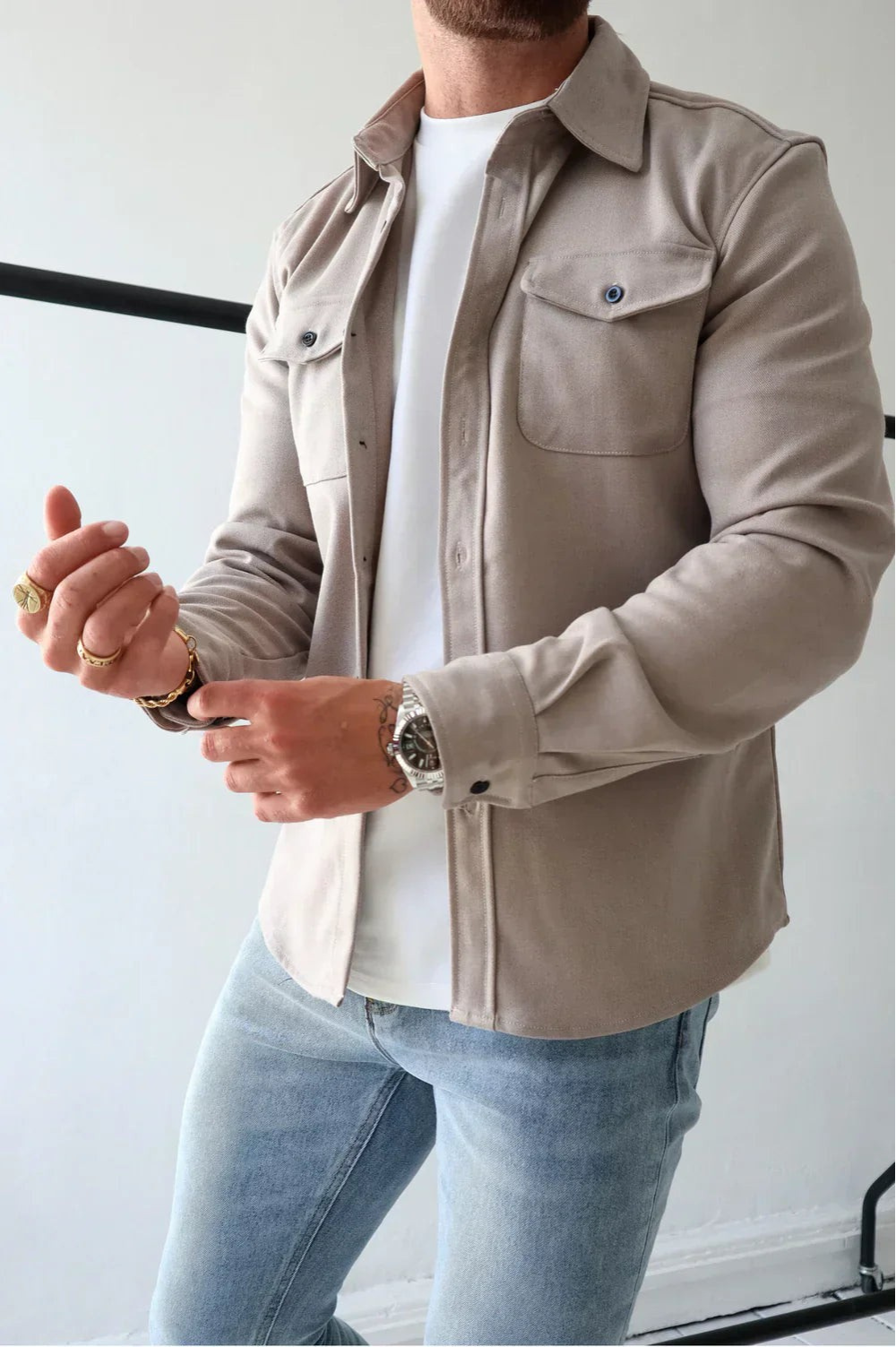 Dama Washington Erasmus men's long sleeve shirt jacket - view 14