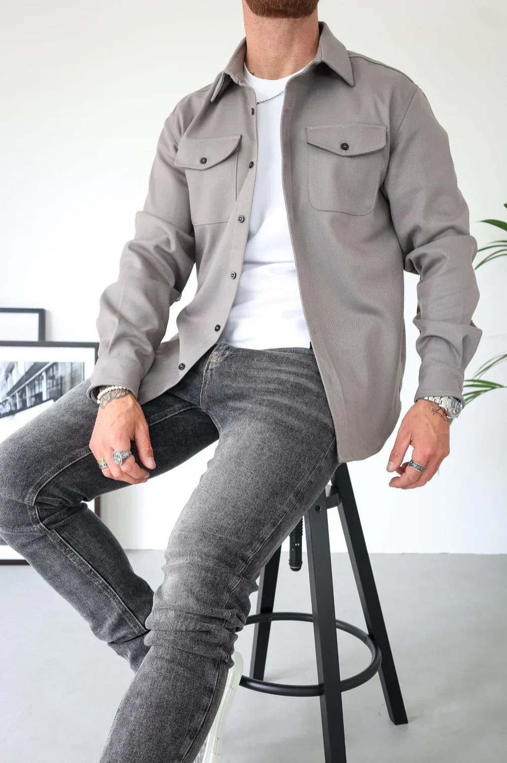 Dama Washington Erasmus men's long sleeve shirt jacket - view 2