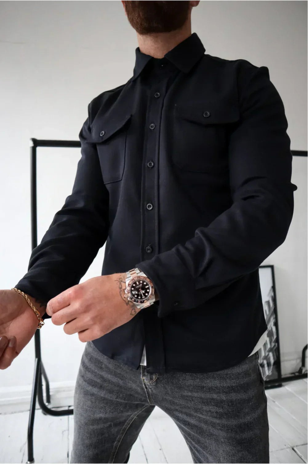 Dama Washington Erasmus men's long sleeve shirt jacket - view 10