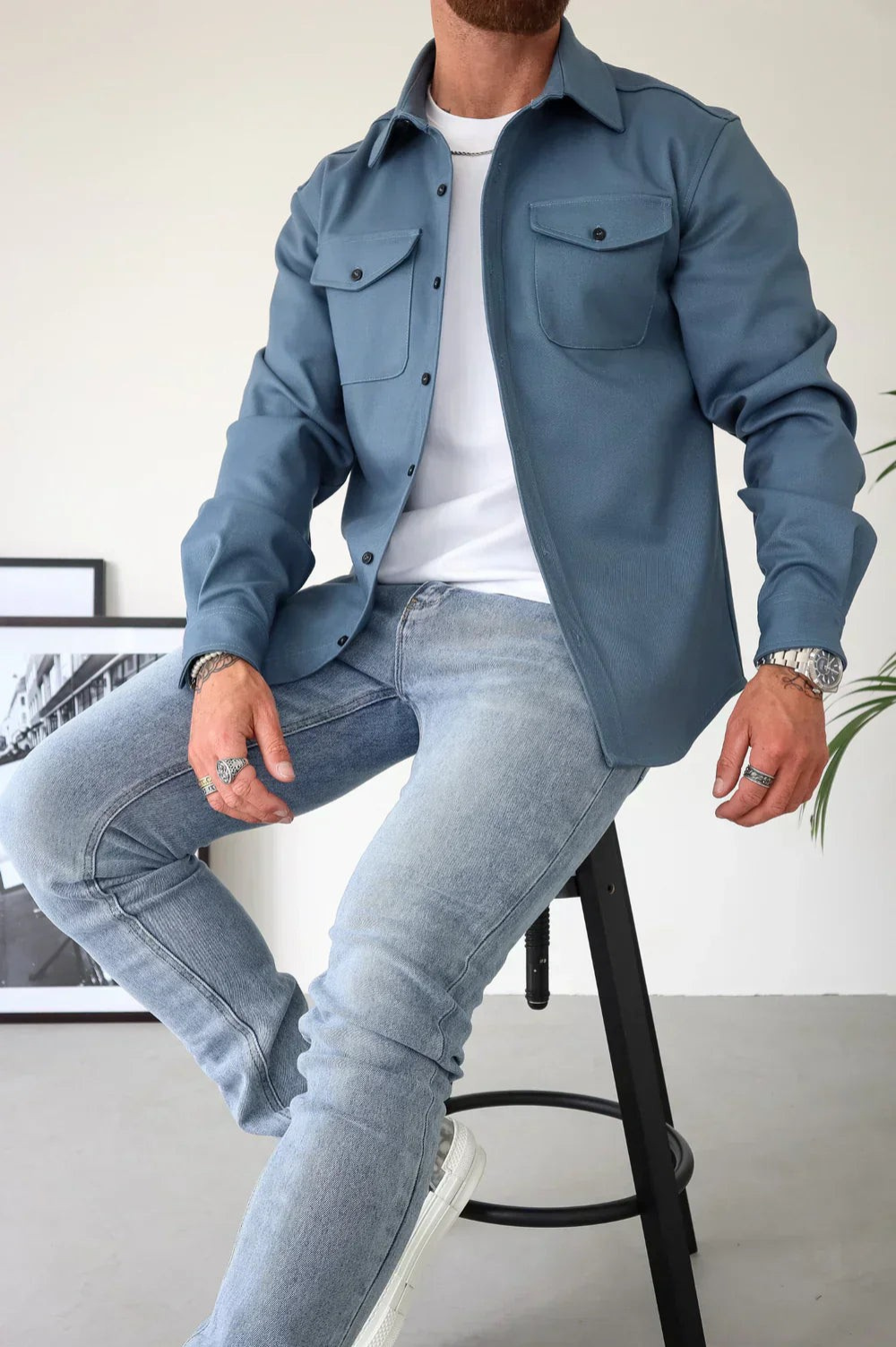 Dama Washington Erasmus men's long sleeve shirt jacket - view 13