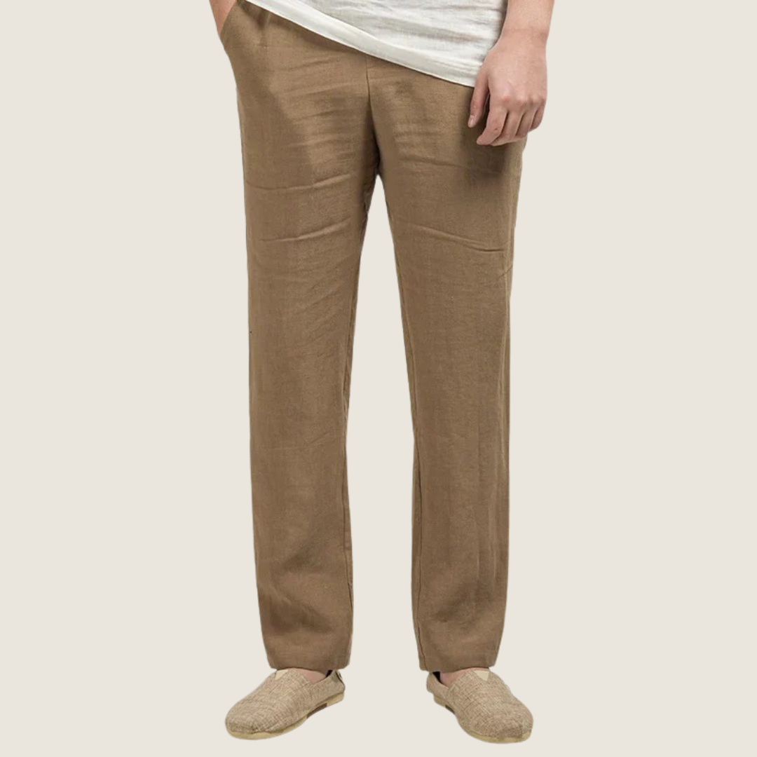 Nico | Men's Linen Pants Cream Relaxed Fit