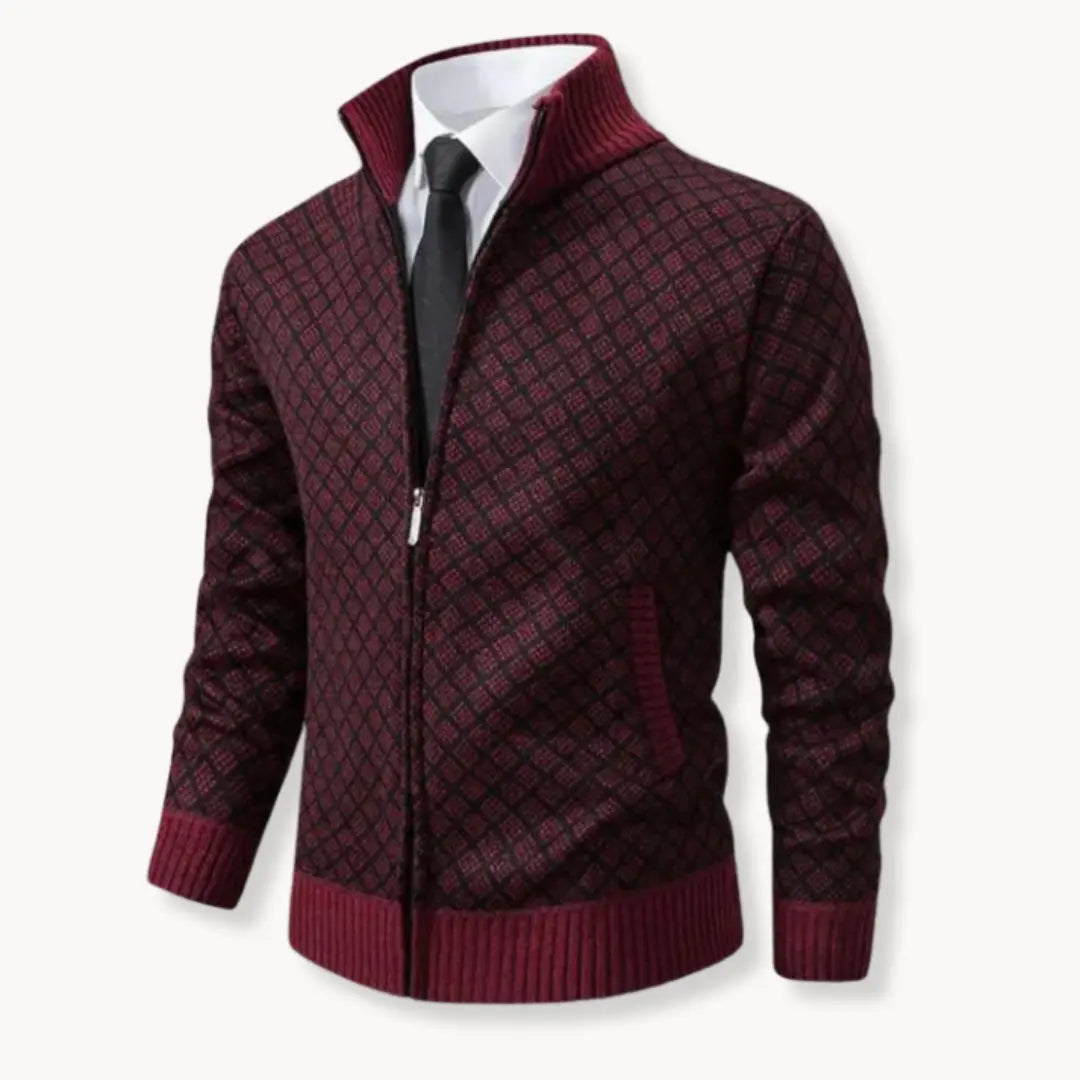 Dama Washington Warren men's full-zip stand collar sweater jacket - view 5