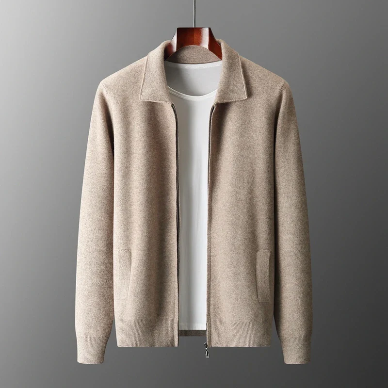 Dama Washington Dashiell full zip collared sweater jacket - front view