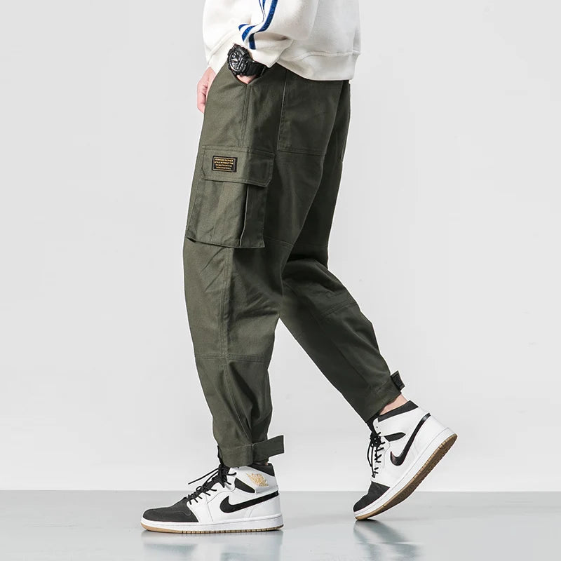 Lars | Men's Cargo Pants Red Relaxed Fit