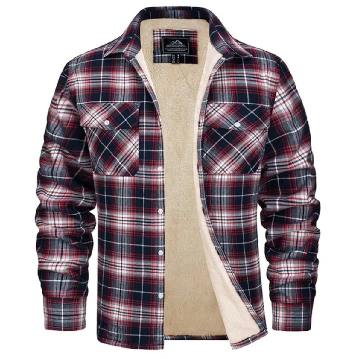 Dama Washington Irving men's sherpa lined plaid jacket - view 6