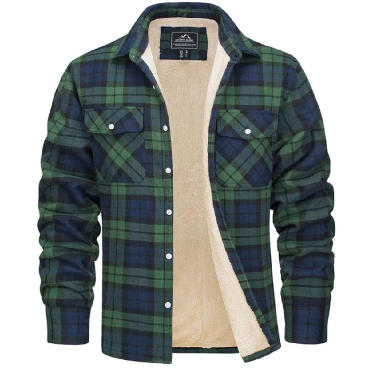 Dama Washington Irving men's sherpa lined plaid jacket - view 5