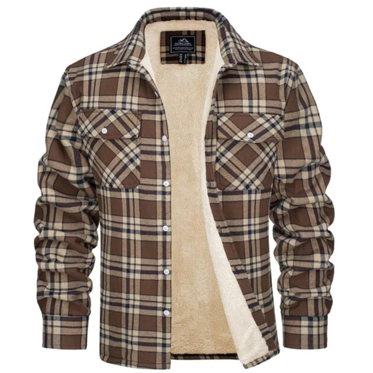 Dama Washington Irving men's sherpa lined plaid jacket - view 8