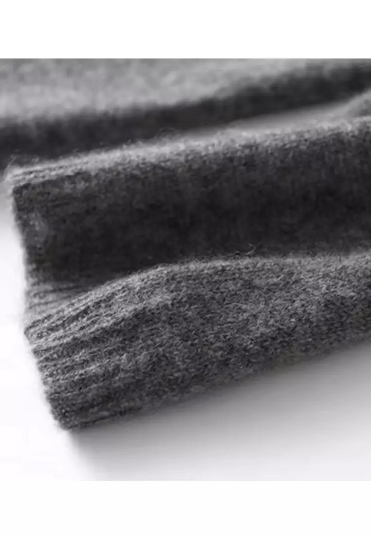 Lola | Women's Button Front Cardigan Gray V Neck Knit