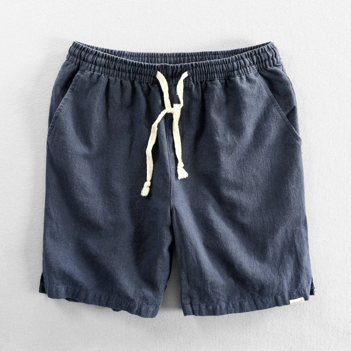 Bram | Men's Linen Shorts Cream Relaxed Fit Drawstring