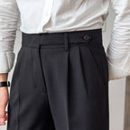 Dama Washington Bram men's pleated dress pants brown tapered ankle - view 9