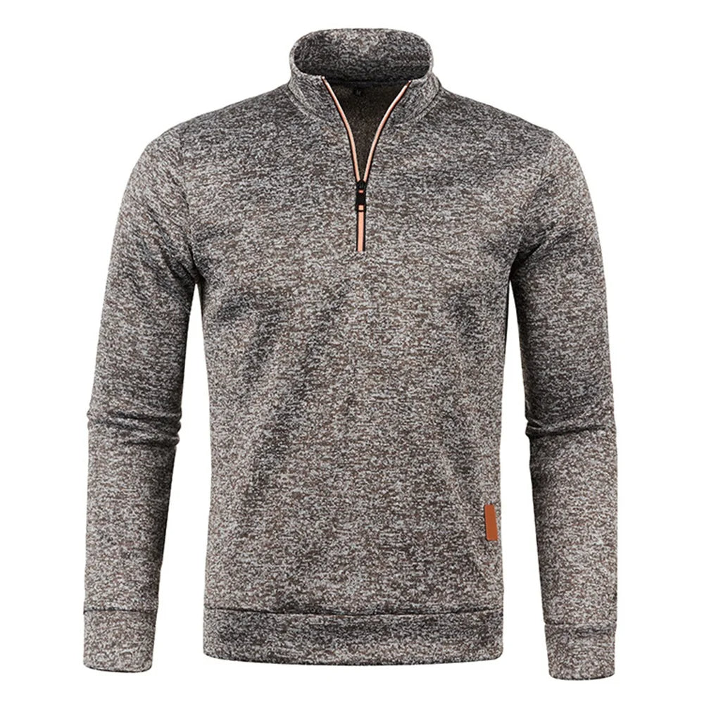 Bram | Men's Quarter Zip Sweater Gray Heather