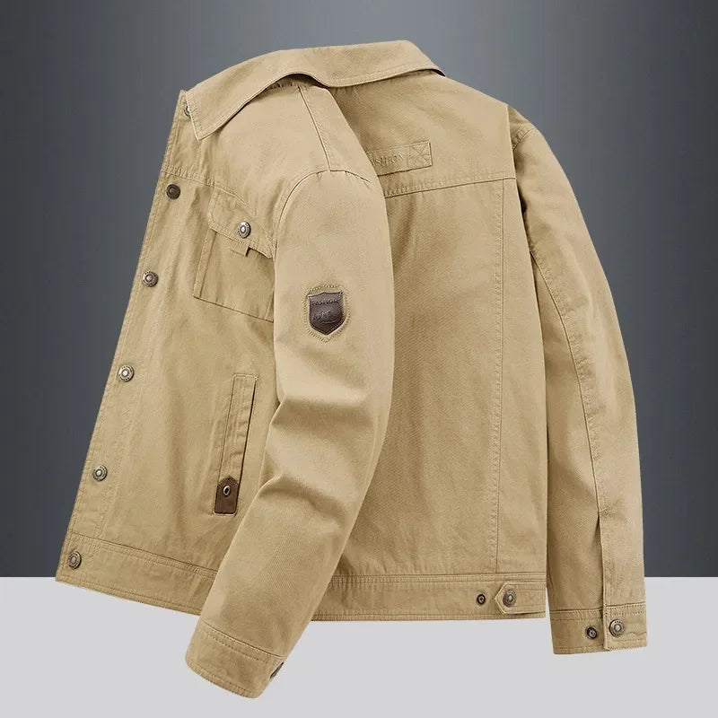 Hugo | Men's Utility Jacket Beige Multi Pocket Casual