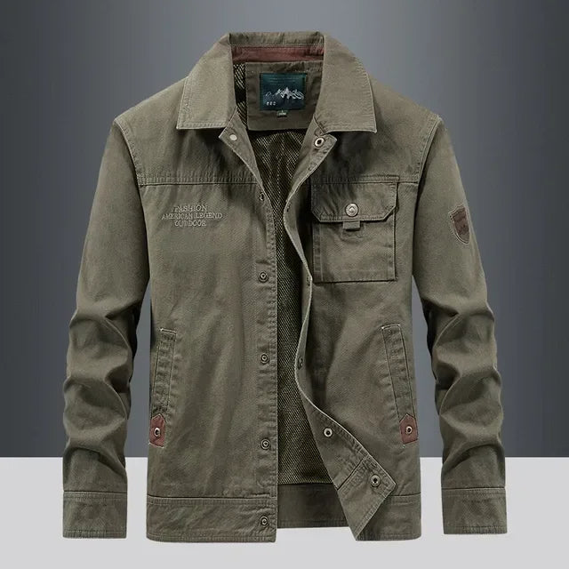 Hugo | Men's Utility Jacket Beige Multi Pocket Casual