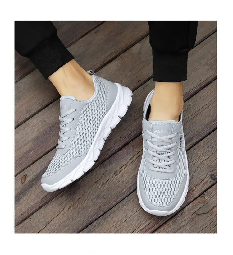 York | Men's Mesh Athletic Running Sneaker Black Lightweight