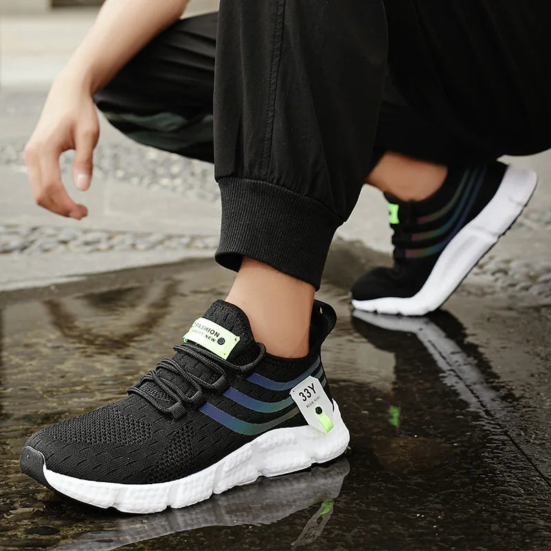 Ash | Men's Athletic Running Shoe Black White Cushioned Trainers