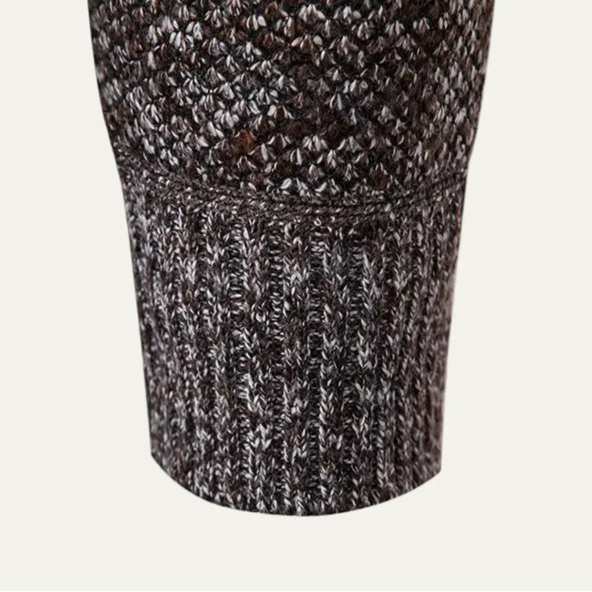 Ash | Men's Quilted Cable Knit Cardigan Charcoal Gray