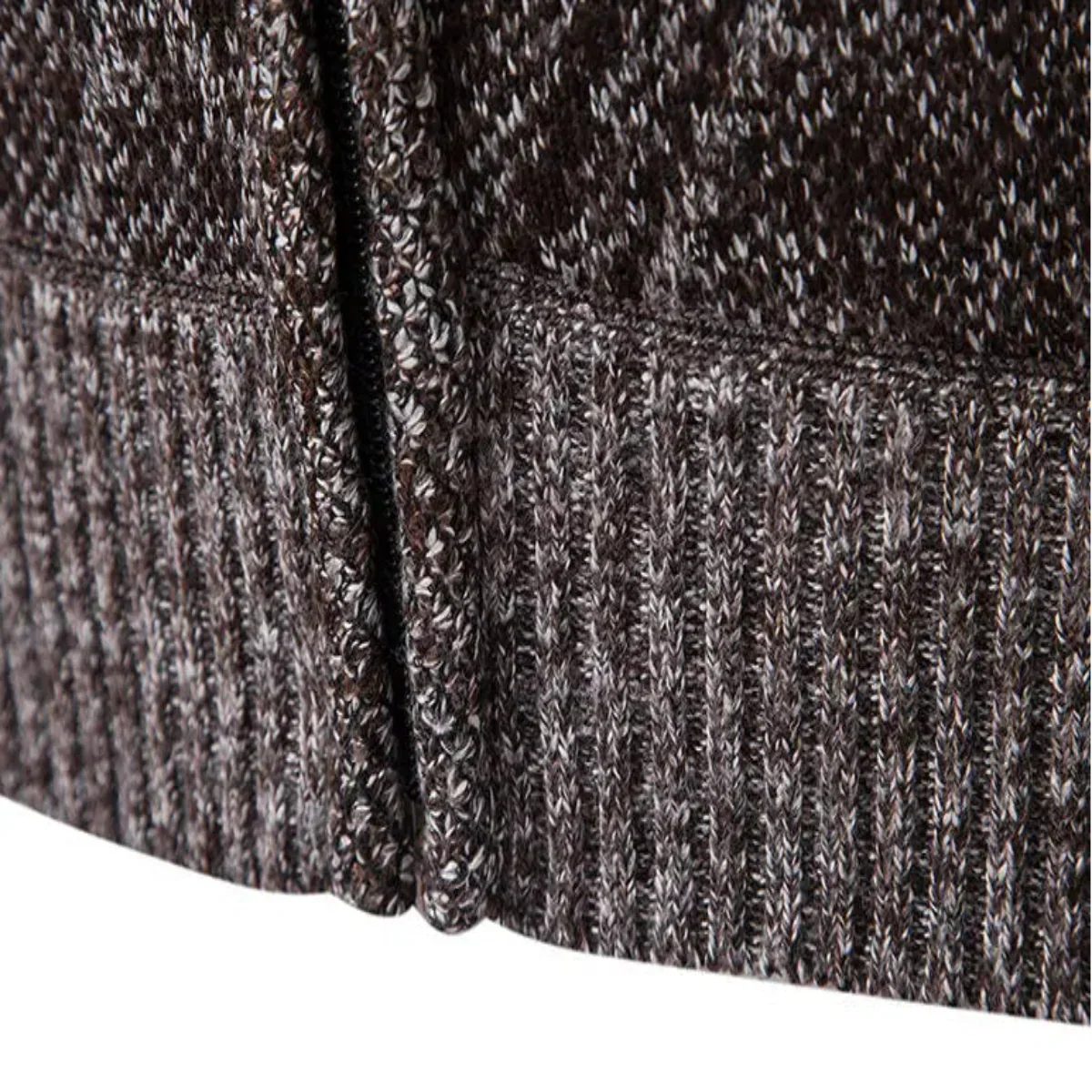 Ash | Men's Quilted Cable Knit Cardigan Charcoal Gray