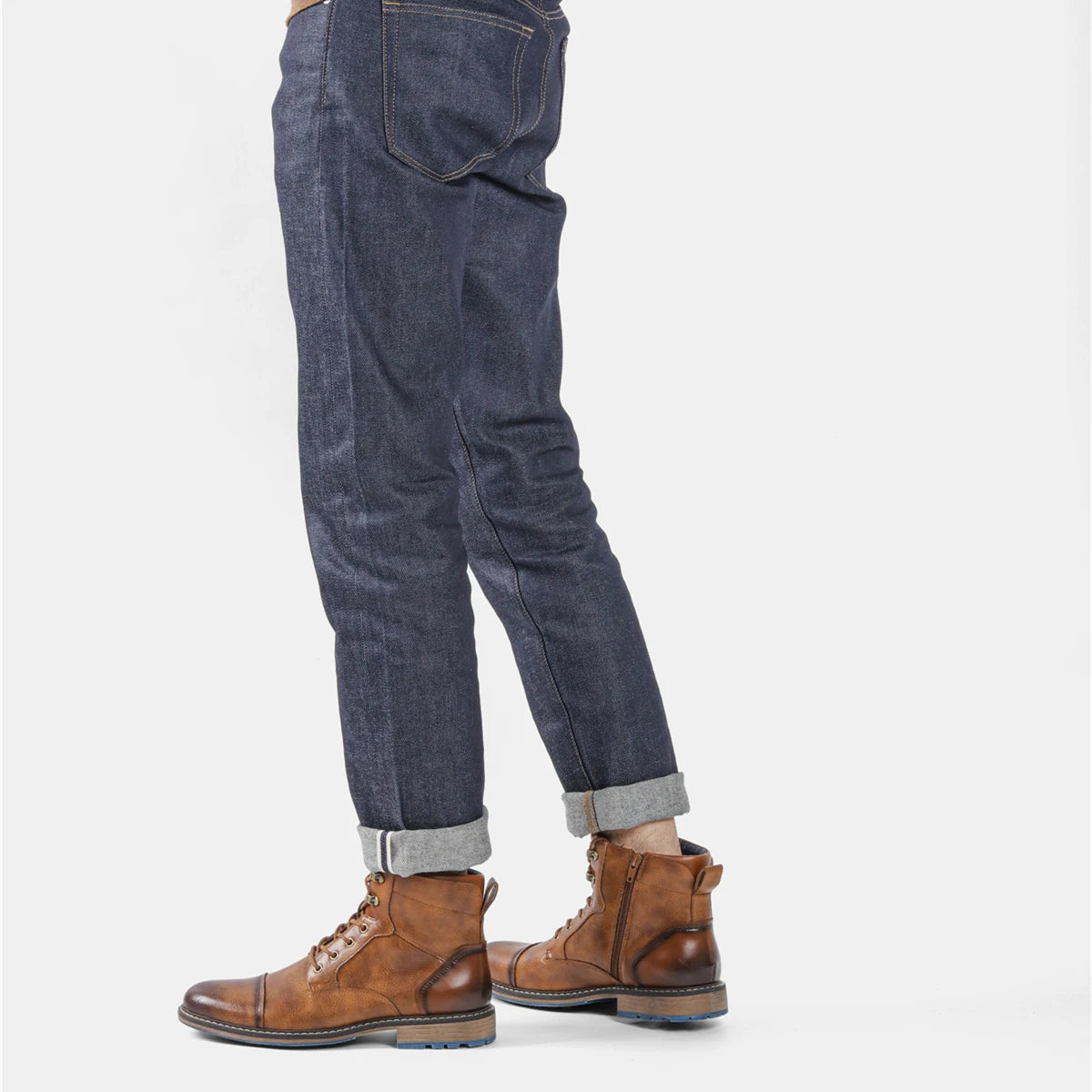 Voss | Men's Leather Work Boots Brown Lace Up