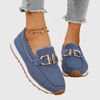 Dama Washington Ivy women's blue mesh loafer comfort slip on - front view