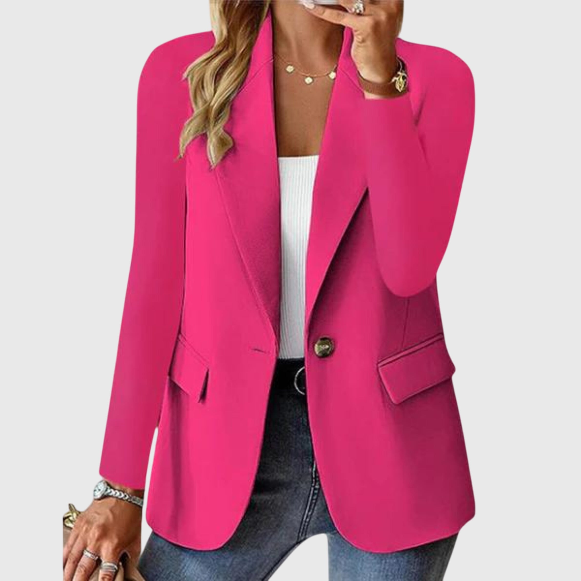 Vera | Women's Womens Blazer Red Tailored Single Button