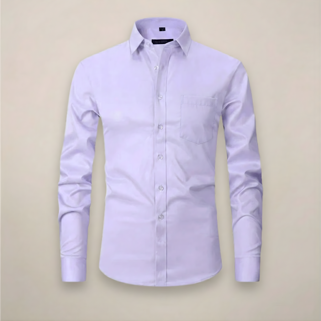 Axel | Men's Dress Shirt White Long Sleeve Button Down