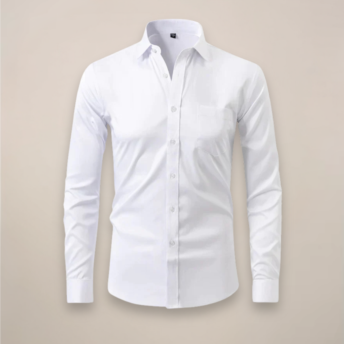 Axel | Men's Dress Shirt White Long Sleeve Button Down