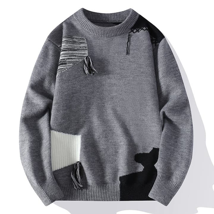 Dama Washington Auden patchwork knit crewneck sweater - view 3