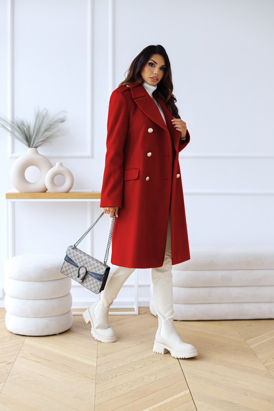 Dama Washington Louisa double-breasted long coat - view 6