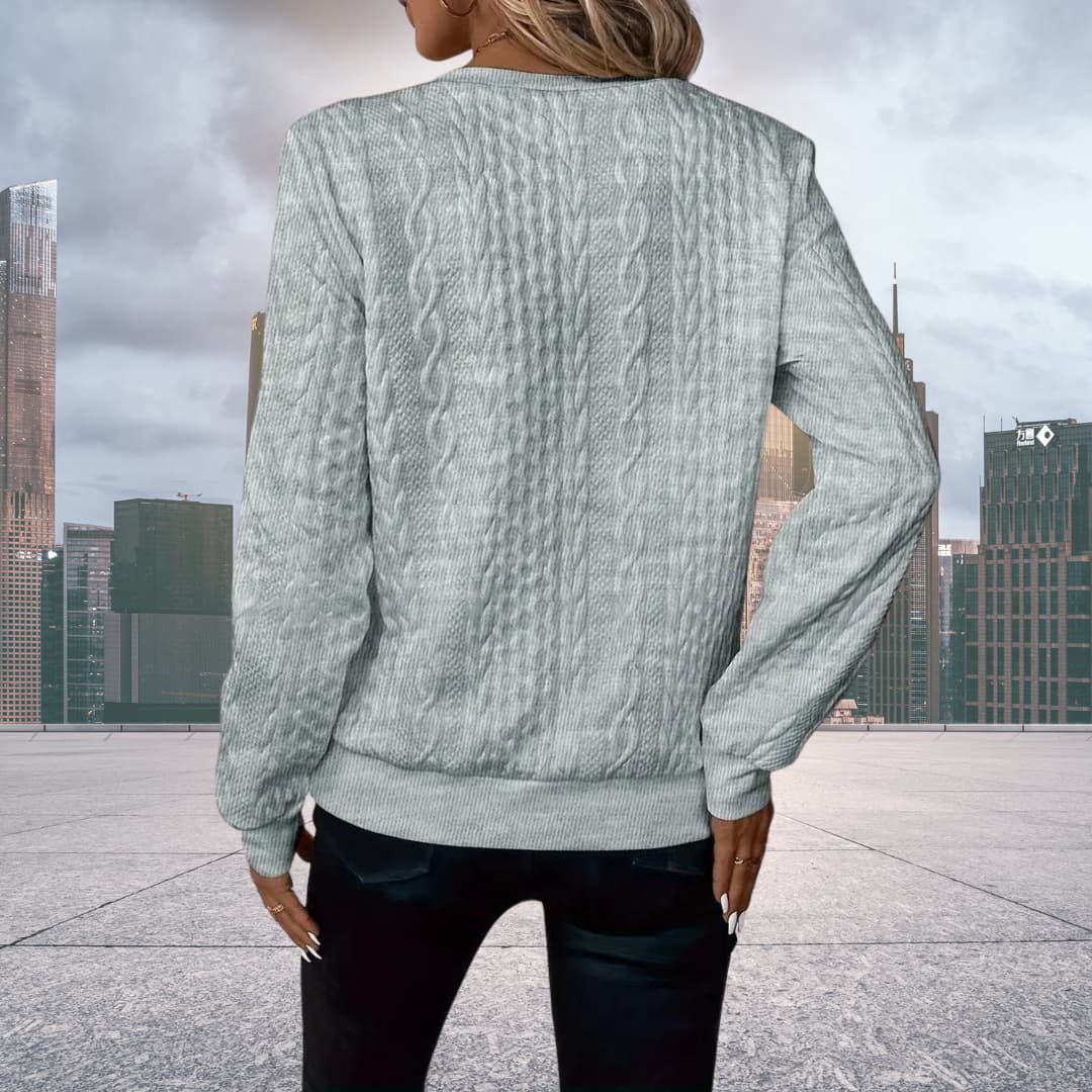 Dama Washington Juliette women's cable knit zip up sweater - view 11