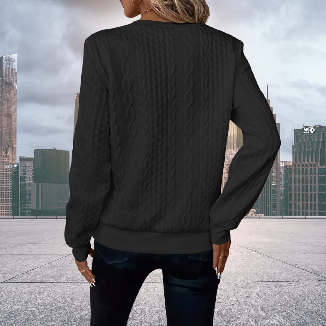 Dama Washington Juliette women's cable knit zip up sweater - view 10