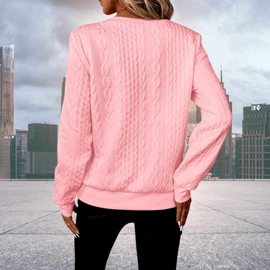 Dama Washington Juliette women's cable knit zip up sweater - view 12
