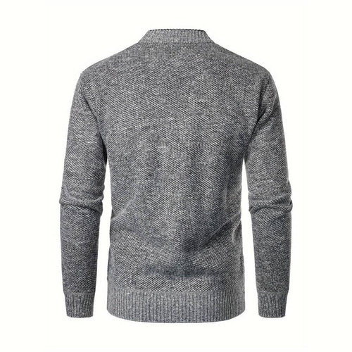 Dama Washington Axel men's cable knit cardigan gray button front - view 2