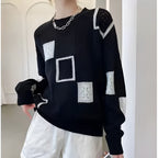 Dama Washington Vera women's color block knit sweater cream black - view 4