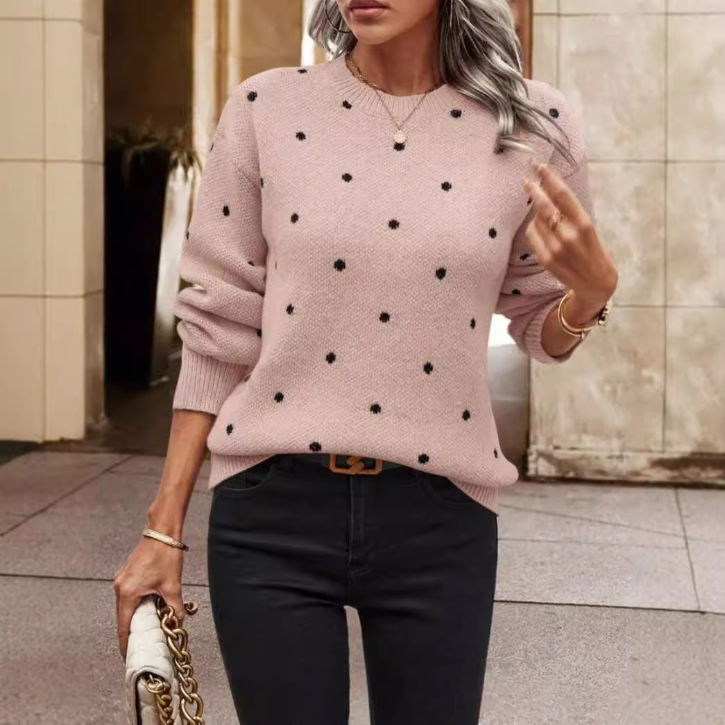Dama Washington Jehanne long sleeve polka dot sweater - view 3