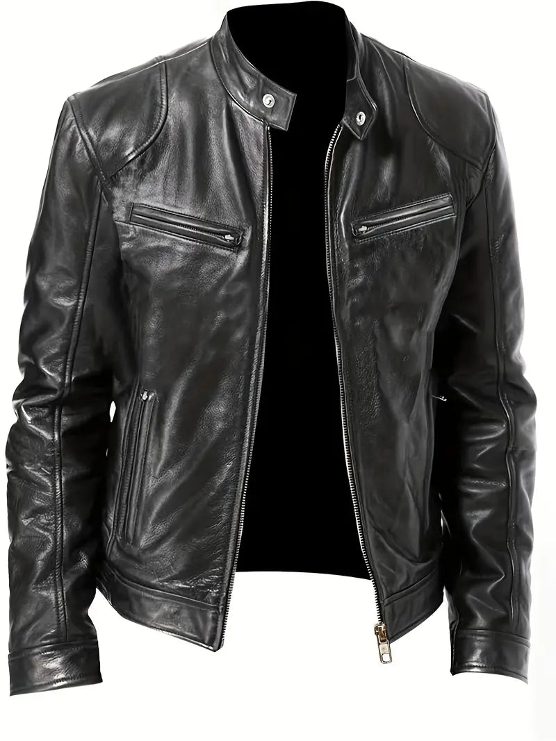 Dama Washington Calder men's slim fit racer jacket - front view