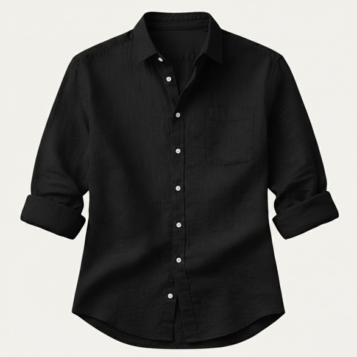 Luca | Men's Linen Button Up Shirt Light Green