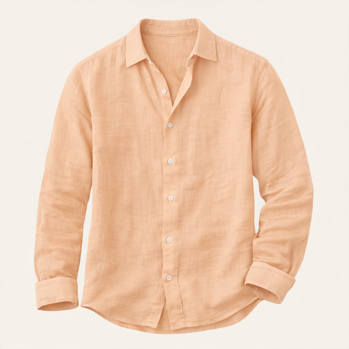 Beau | Men's Casual Button Up Shirt Black Cotton Linen