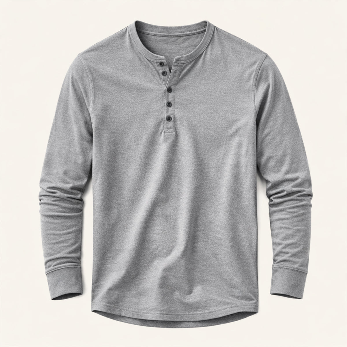 Bram | Men's Henley Shirt Sage Green Long Sleeve