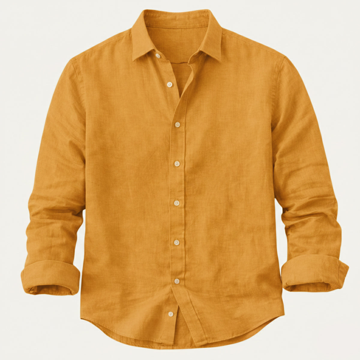 Wyatt | Men's Linen Shirt Light Blue Long Sleeve
