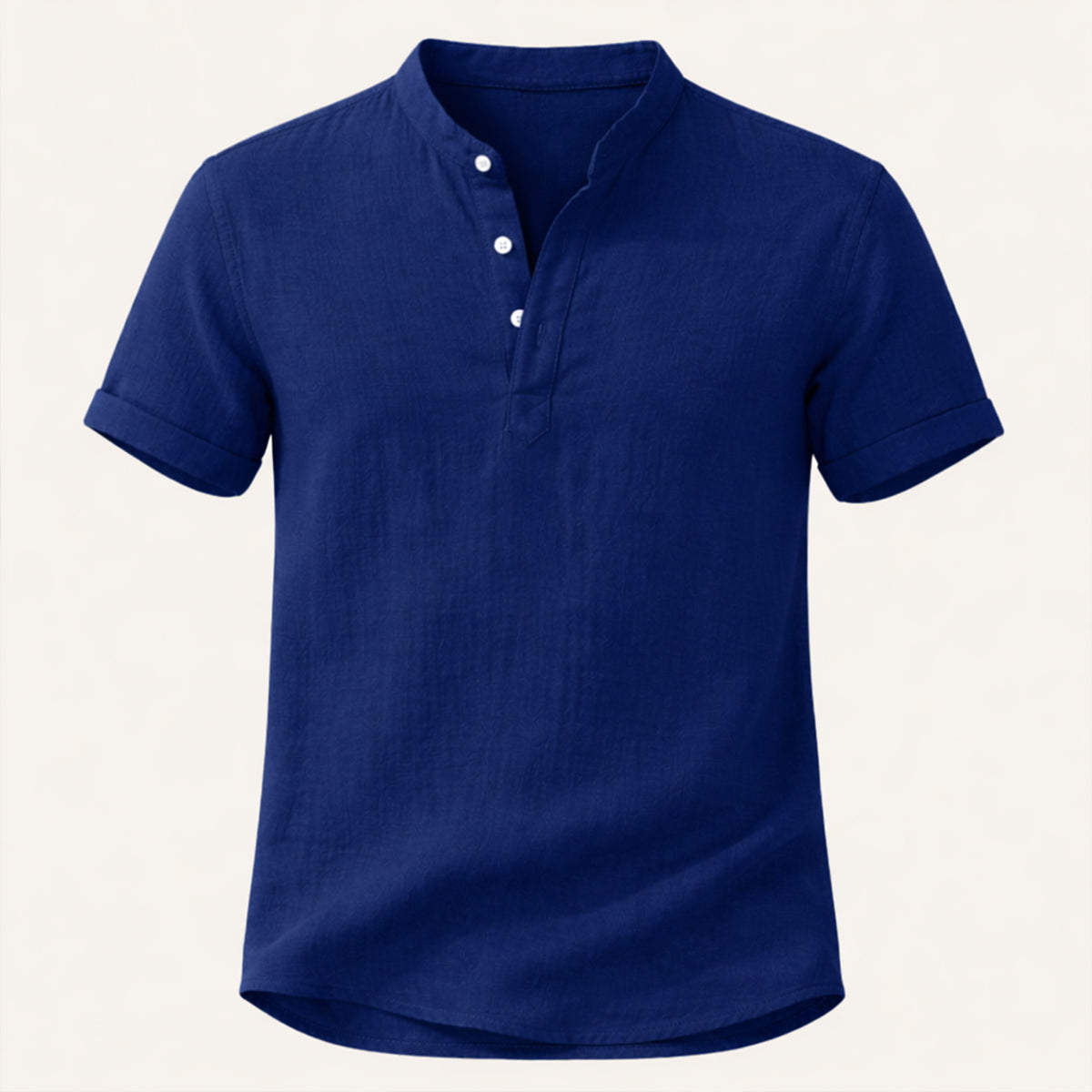Bram | Men's Linen Button Up Shirt Pink Short Sleeve