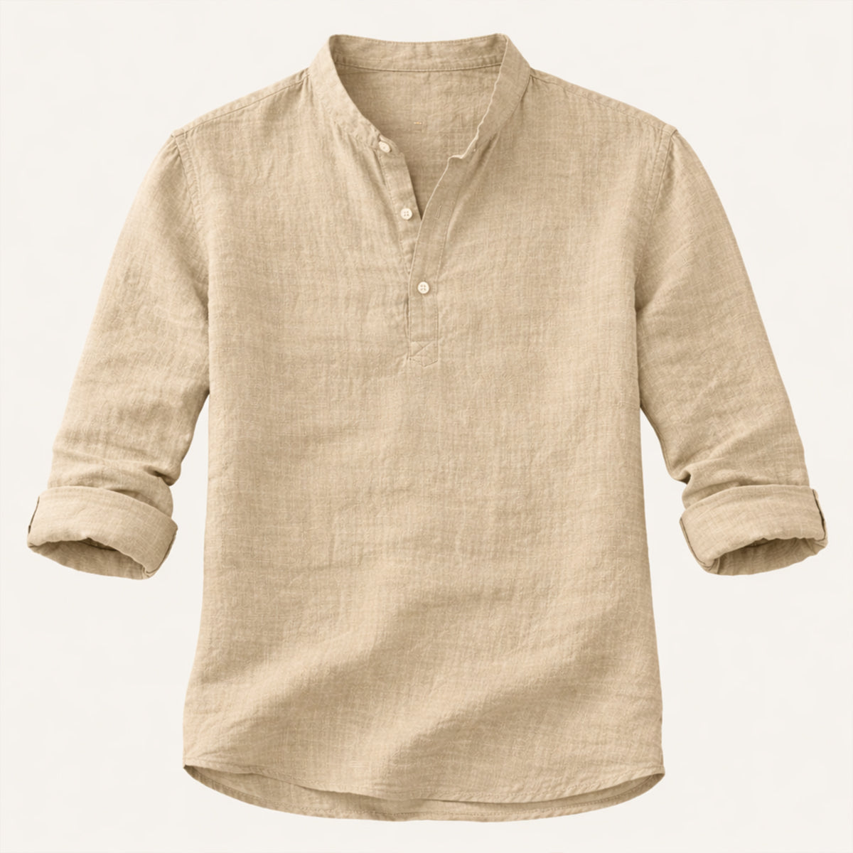 Bram | Men's Linen Button Up Shirt Light Blue Long Sleeve