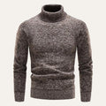 Dama Washington Bram men's turtleneck sweater gray merino wool - front view