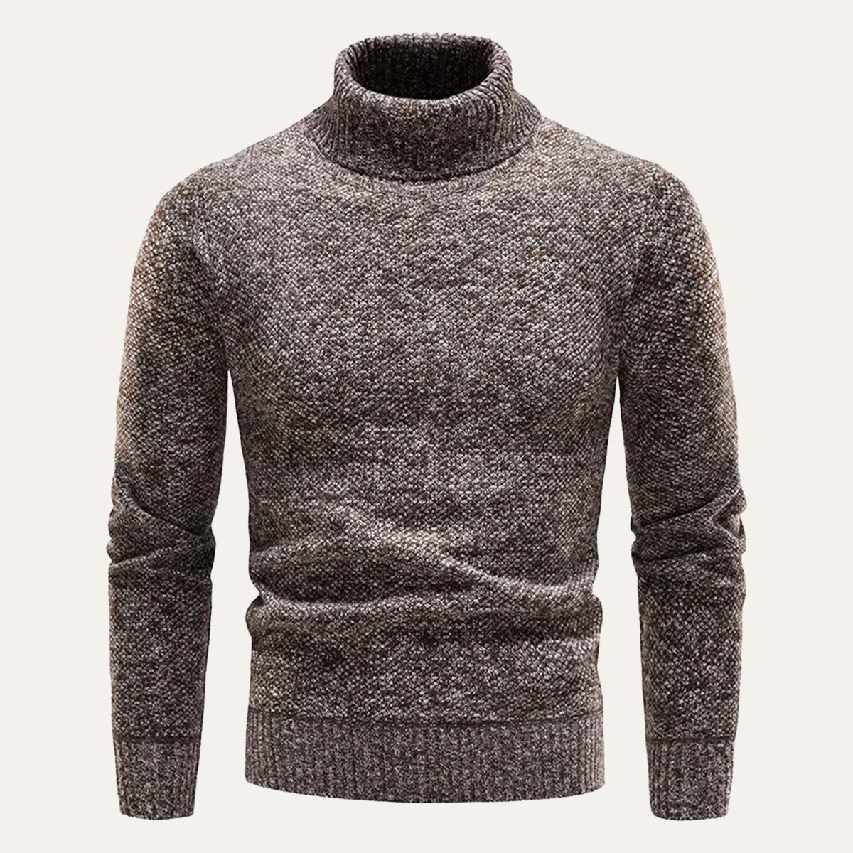 Bram | Men's Turtleneck Sweater Gray Merino Wool